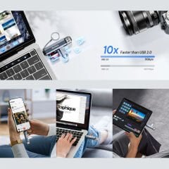 Dockteck DR0003 Type-C & USB-A Çoklu Hızlı SD TF Kart Okuyucu & OTG 5gbps