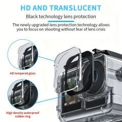 Markofist MF-DJA04 Dji Osmo Action 5 Pro Uyumlu Housing Su Altı Kılıf