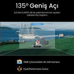Sjcam SJ4000 Air 4K Wifi Aksiyon Kamerası - Siyah