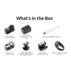 DJI Osmo Nano Standart Combo Aksiyon Kamera (128GB) - Distribütör Garantili