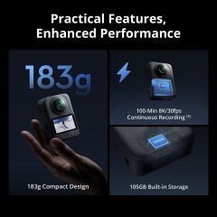 DJI Osmo 360 Standart Combo Aksiyon Kamera - Distribütör Garantili