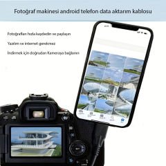 Markofist MF-DK91 Fotoğraf Makinesi Type-C PC Telefon Bağlantı Kablosu (UC-E6 OTG Kablo)