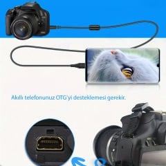 Markofist MF-DK91 Fotoğraf Makinesi Type-C PC Telefon Bağlantı Kablosu (UC-E6 OTG Kablo)