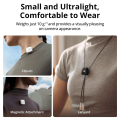 DJI Mic Mini Kablosuz Yaka Mikrofonu (1TX+1RX) - Distribütör Garantili