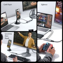 Ulanzi C060 USB-C Girişli, Monitör Çıkışlı Capture Card