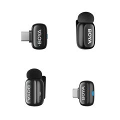 BOYA Mini 2 AI Kablosuz Yaka Mikrofonu Type-C Mat Siyah - SKU02