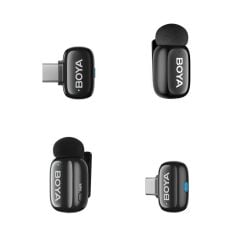 BOYA Mini 2 AI Kablosuz Yaka Mikrofonu Type-C Mat Siyah - SKU02