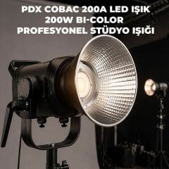 PDX Cobac 200A Softboxlu Ayaklı 2'li Stüdyo Led Işık Seti Bi-Color 2x200 Watt