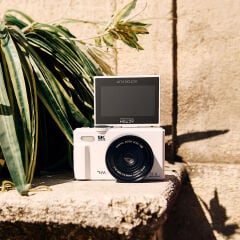 Acton Flip Dijital Kompakt Fotoğraf Makinesi Retro Kamera - Siyah