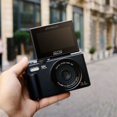 Acton Flip Dijital Kompakt Fotoğraf Makinesi Retro Kamera - Siyah