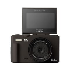 Acton Flip Dijital Kompakt Fotoğraf Makinesi Retro Kamera - Siyah