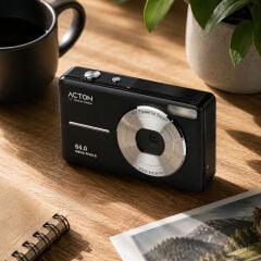 Acton Pixon Dijital Kompakt Fotoğraf Makinesi Retro Kamera - Siyah
