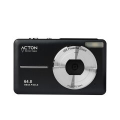 Acton Pixon Dijital Kompakt Fotoğraf Makinesi Retro Kamera - Siyah