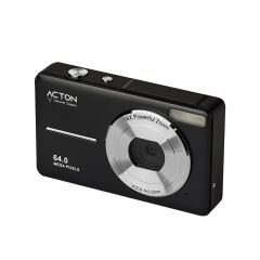 Acton Pixon Dijital Kompakt Fotoğraf Makinesi Retro Kamera - Siyah