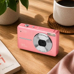 Acton Pixon Dijital Kompakt Fotoğraf Makinesi Retro Kamera - Pembe