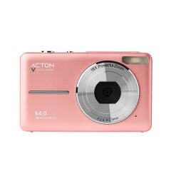 Acton Pixon Dijital Kompakt Fotoğraf Makinesi Retro Kamera - Pembe
