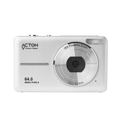 Acton Pixon Dijital Kompakt Fotoğraf Makinesi Retro Kamera - Beyaz