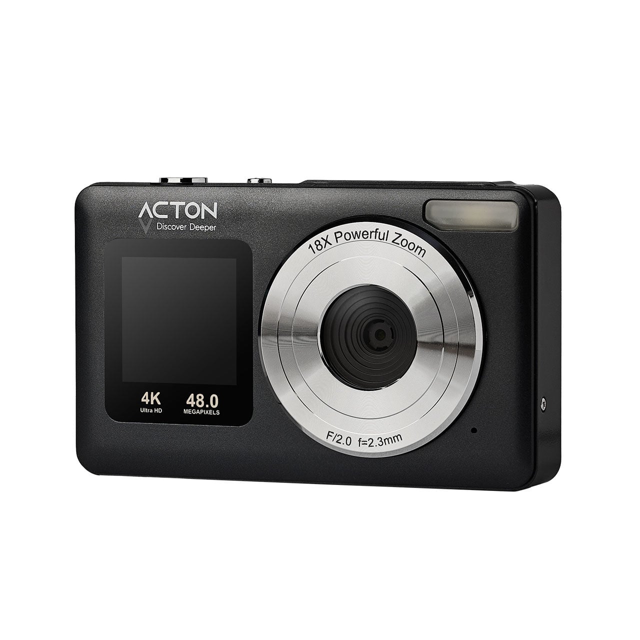 Acton Selfix Dijital Kompakt Fotoğraf Makinesi Retro Kamera - Siyah