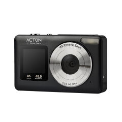 Acton Selfix Dijital Kompakt Fotoğraf Makinesi Retro Kamera - Siyah