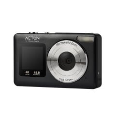 Acton Selfix Dijital Kompakt Fotoğraf Makinesi Retro Kamera - Siyah
