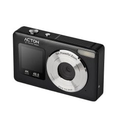 Acton Selfix Dijital Kompakt Fotoğraf Makinesi Retro Kamera - Siyah