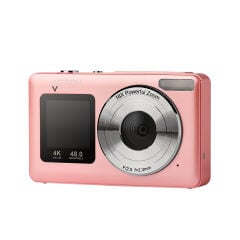 Acton Selfix Dijital Kompakt Fotoğraf Makinesi Retro Kamera - Pembe