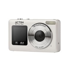 Acton Selfix Dijital Kompakt Fotoğraf Makinesi Retro Kamera - Beyaz
