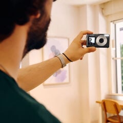 Acton Selfix Dijital Kompakt Fotoğraf Makinesi Retro Kamera - Beyaz