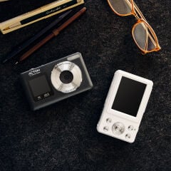 Acton Selfix Dijital Kompakt Fotoğraf Makinesi Retro Kamera - Beyaz