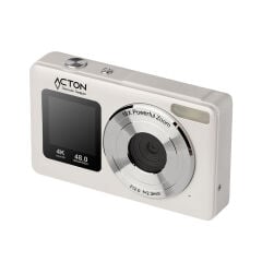 Acton Selfix Dijital Kompakt Fotoğraf Makinesi Retro Kamera - Beyaz