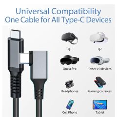 Markofist MF-DK59 Type-C to Type-C Oculus Quest Data ve Şarj Aktarım Kablosu 5 Metre  5Gpbs