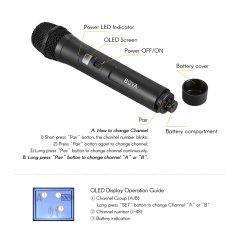 Boya BY-WHM8 Pro Kablosuz Dinamik El Mikrofonu Vericisi
