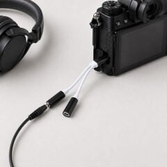 Fujifilm X-T4, X-T5, X-T50, X-S10, X-S20, X-E4 Uyumlu Mikrofon Dönüştürücü Kablo