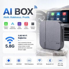 Markofist MF-CP10 Kablosuz CarPlay AI Box, Android ve iOS Uyumlu, 2GB RAM, 16GB Hafıza