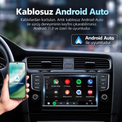 Markofist MF-CP12 Kablosuz CarPlay AI Box, Android ve iOS Uyumlu, 2GB RAM, 16GB Hafıza