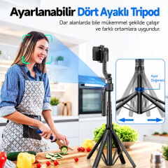 Markofist C17 360° Otomatik Yüz Takipli Akıllı Telefon Tripodu ve Selfie Çubuğu