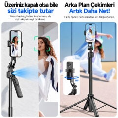 Markofist C17 360° Otomatik Yüz Takipli Akıllı Telefon Tripodu ve Selfie Çubuğu
