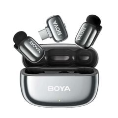 BOYA Mini 2 AI Kablosuz Yaka Mikrofonu Type-C Luna Silver - SKU02S