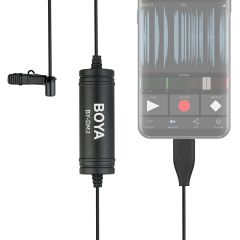 Boya BY-DM2 Dji Osmo Action 2 3 Uyumlu Yaka Mikrofonu