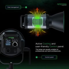 PATONA COB-300 Watt Bi Color İki'li Kit LED Video Işığı