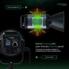 PATONA COB-200 Watt Bi Color İki'li Kit LED Video Işığı