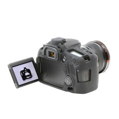 Sanger 70D Canon Fotoğraf Makinesi Silikon Kılıf Siyah
