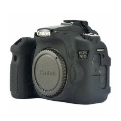 Sanger 70D Canon Fotoğraf Makinesi Silikon Kılıf Siyah