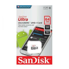 Sandisk Ultra 64GB 100mb/s MicroSDXC Hafıza Kartı