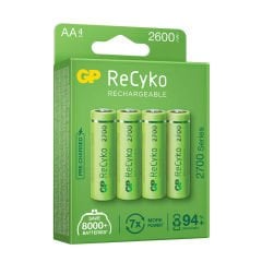 GP ReCyko Şarj Edilebilir AA Kalem Pil 4'lü (GP270AAHCE-2EB4)