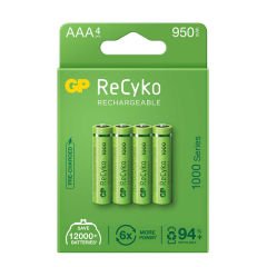 GP ReCyko Şarj Edilebilir AAA İnce Kalem Pil 4'lü (GP100AAAHCE-2EB4)
